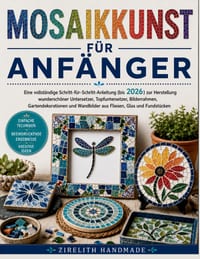 Mosaikkunst Für Anfänger: Eine vollständige Schritt-für-Schritt-Anleitung (bis 2026) zur Herstellung wunderschöner Untersetzer, Topfuntersetzer, Bilde cover