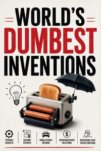 World's Dumbest Inventions: 100+ Failed Products, Terrible Gadgets, Bizarre Patents, Unbelievable Designs, Overengineered Solutions & Real Inventions cover