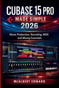 Cubase 15 Pro Made Simple 2026: Music Production, Recording, MIDI and Mixing Essentials cover