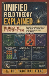 Unified Field Theory Explained: The Search for a Theory of Everything, Quantum Physics, General Relativity, String Theory, the Standard Model, and the cover