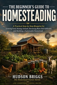 The Beginner's Guide to Homesteading: A Practical Step-by-Step Blueprint for Growing Food, Raising Animals, Becoming More Self-Sufficient, and Buildin cover