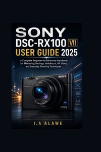 Sony DSC-RX100 VII user guide 2025: A Complete Beginner-to-Advanced Handbook for Mastering Settings, Autofocus, 4K Video, and Everyday Shooting Techni cover