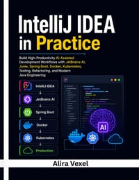 IntelliJ IDEA in Practice: Build High-Productivity AI-Assisted Development Workflows with JetBrains AI, Junie, Spring Boot, Docker, Kubernetes, Testin cover