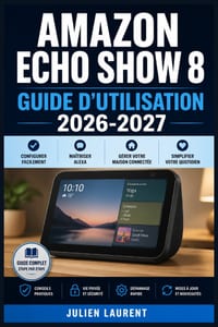 Amazon Echo Show 8 Guide d'Utilisation 2026-2027: Configurer, personnaliser et maitriser votre assistant vocal et ecran connecte du premier demarrage cover
