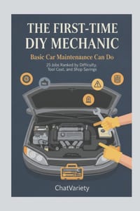 The First-Time DIY Mechanic: Basic Car Maintenance Anyone Can Do: 25 Jobs Ranked by Difficulty, Tool Cost, and Shop Savings cover
