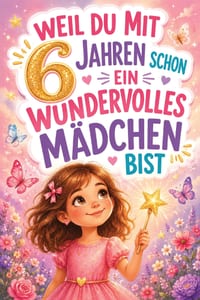 Weil du mit 6 Jahren schon ein wundervolles M�dchen bist: Das perfekte Geschenk f�r M�dchen zum 6. Geburtstag, zur Einschulung oder zu Weihnachten cover