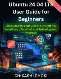 Ubuntu 24.04 LTS User Guide for Beginners: 2026 Step-by-Step Guide to GNOME 46, Installation, Terminal, and Switching from Windows cover