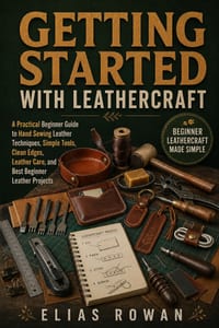 Getting Started with Leathercraft: A Practical Beginner Guide to Hand Sewing Leather Techniques, Simple Tools, Clean Edges, Leather Care, and Best Beg cover