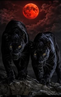 Nightfangs Beneath the Crimson Orb: A Blood Moon Panther Journal cover