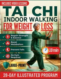 Tai Chi Indoor Walking for Weight Loss: A 28-Day Reshape Program for Seniors to Regain Strength & Balance, Boost Metabolism, and Prevent Falls in Just cover