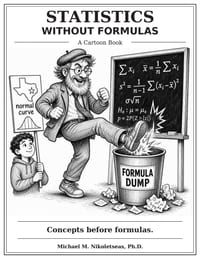 Statistics Without Formulas: A Cartoon Book cover