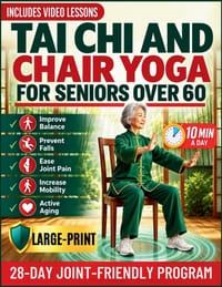 Tai Chi and Chair Yoga for Seniors Over 60: A 28-Day Program with 10-Minute Gentle Seated & Standing Exercises to Improve Balance, Prevent Falls, and cover
