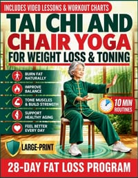 Tai Chi and Chair Yoga for Weight Loss & Toning: A 28-Day Low-Impact Program of 10-Minute Routines for Seniors to Burn Fat, Improve Balance, and Suppo cover