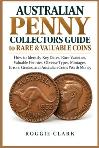 Australian Penny Collectors Guide to Rare & Valuable Coins: How to Identify Key Dates, Rare Varieties, Valuable Pennies, Obverse Types, Mintages, Erro cover