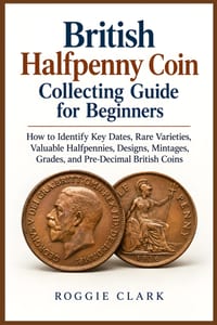 British Halfpenny Coin Collecting Guide for Beginners: How to Identify Key Dates, Rare Varieties, Valuable Halfpennies, Designs, Mintages, Grades, and cover