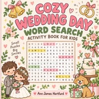 Cozy Wedding Day Word Search Activity Book for Kids: Easy wedding-themed word searches for kids! A fun reception, ceremony, kids' table or wedding fav cover