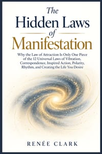 The Hidden Laws of Manifestation: Why the Law of Attraction Is Only One Piece of the 12 Universal Laws of Vibration, Correspondence, Inspired Action, cover