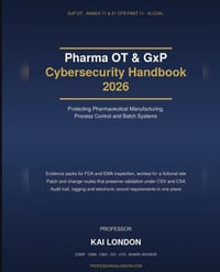 Pharma OT and GxP Cybersecurity Handbook 2026 cover