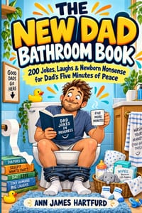 The New Dad Bathroom Break: A Funny New Dad Gift with 200 Quick Jokes About Diapers, Sleep Deprivation, Baby Chaos and First-Time Fatherhood cover