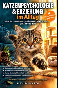 Katzenpsychologie & Erziehung Im Alltag: Verhalten verstehen, Stress erkennen und Kratzen, Unsauberkeit sowie Aggression mit positivem Training lösen cover