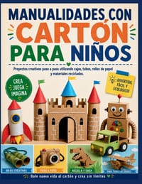 Manualidades Con Cartón Para Niños: Proyectos creativos paso a paso utilizando cajas, tubos, rollos de papel y materiales reciclados. cover