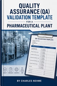 Quality Assurance (QA) Validation Template for a Pharmaceutical Plant cover