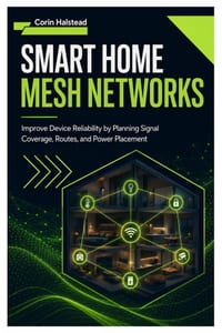 Smart Home Mesh Networks: Improve Device Reliability by Planning Signal Coverage, Routes, and Power Placement cover