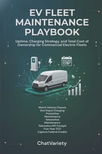 EV Fleet Maintenance Playbook: Uptime, Charging Strategy, and Total Cost of Ownership for Commercial Electric Fleets cover