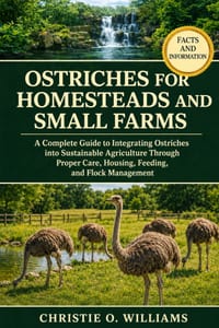 Ostriches for Homesteads and Small Farms: A Complete Guide to Integrating Ostriches into Sustainable Agriculture Through Proper Care, Housing, Feeding cover