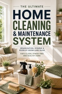 The Ultimate Home Cleaning & Maintenance System: Organization, Hygiene & Room-by-Room Care Guide for a Clean, Stress-Free and Healthy Home cover