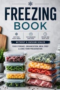 Freezing Book: Food Storage, Organization, Meal Prep & Long-Term Preservation Without a Vacuum Sealer for Vegetables, Fruits, Meat & Ready Meals cover
