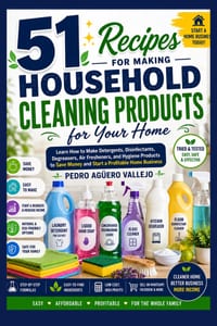 51 Recipes for Making Household Cleaning Products: Learn How to Make Detergents, Disinfectants, Degreasers, Air Fresheners, and Hygiene Productsto Sav cover