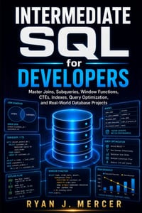 Intermediate SQL for Developers: Master Joins, Subqueries, Window Functions, CTEs, Indexes, Query Optimization, and Real-World Database Projects cover