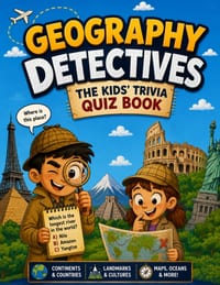 Geography Detectives - The Kids' Trivia Quiz Book: 200+ Multiple-Choice Questions to Solve the Secrets of the World - For Ages 8-12 cover