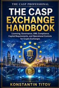 The CASP Exchange Handbook: Licensing, Governance, AML Compliance, Capital Requirements, and Operational Controls for Crypto Exchanges cover