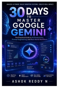 30 Days to Master Google Gemini: The Practical Guide to AI Productivity, Prompt Engineering, and Real-World Workflows cover