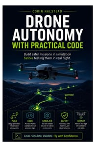 Drone Autonomy with Practical Code: Build safer missions in simulation before testing them in real flight. cover