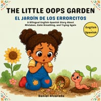The Little Oops Garden - El Jardín de los Errorcitos: A Bilingual English-Spanish Story About Mistakes, Calm Breathing, and Trying Again cover