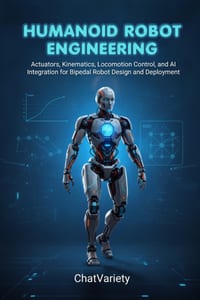 Humanoid Robot Engineering: Actuators, Kinematics, Locomotion Control, and AI Integration for Bipedal Robot Design and Deployment cover