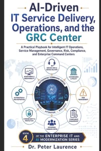 AI Driven IT Service Delivery, Operations, and the GRC Center: A Practical Playbook for Intelligent IT Operations, Service Management, Governance, Ris cover