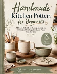 Handmade Kitchen Pottery for Beginners: A Hands-On Guide to Shaping, Glazing, and Firing Your Own Mugs, Bowls, and Plates from Raw Clay cover