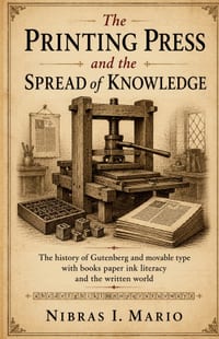 The Printing Press and the Spread of Knowledge: The history of Gutenberg and movable type with books paper ink literacy and the written world cover