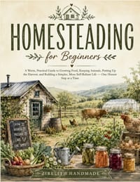 HOMESTEADING for Beginners: A Warm, Practical Guide to Growing Food, Keeping Animals, Putting Up the Harvest, and Building a Simpler, More Self-Relian cover