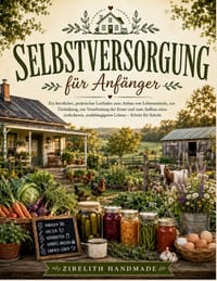 Selbstversorgung für Anfänger: Ein herzlicher, praktischer Leitfaden zum Anbau von Lebensmitteln, zur Tierhaltung, zur Verarbeitung der Ernte und zum cover