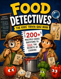 Food Detectives - The Kids' Trivia Quiz Book: 200+ Multiple-Choice Questions to Solve the Secrets of Cooking - For Ages 8-12 cover