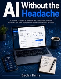 AI Without the Headache: A Beginner's Guide to AI Tools That Save Time, Attract Customers, Automate Daily Tasks, and Grow Your Small Business Without cover