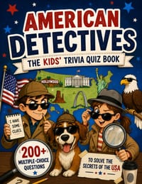American Detectives - The Kids' Trivia Quiz Book: 200+ Multiple-Choice Questions to Solve the Secrets of the USA - For Ages 8-12 cover