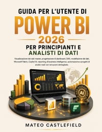 Guida Per l'Utente Di Power Bi 2026 Per Principianti E Analisti Di Dati: Visualizzazione dei dati master, progettazione di dashboard, DAX, modellazion cover