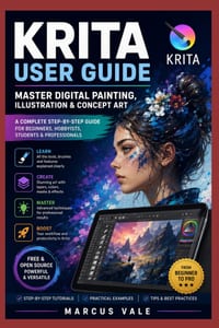 Krita User Guide: Master Digital Painting, Illustration & Concept Art: A Complete Step-by-Step Guide for Beginners, Hobbyists, Students, Illustrators, cover