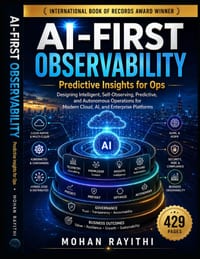 AI-First Observability: Predictive Insights for Ops: Designing Intelligent, Self-Observing, Predictive, and Autonomous Operations for Modern Cloud, AI cover